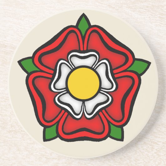 Tudor Roos of England, Emblem of Royalty Zandsteen Onderzetter (Voorkant)