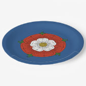 Tudor-Roos Papieren Bordje (Gekanteld)