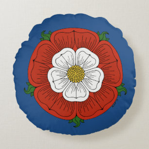 Tudor-Roos Rond Kussen