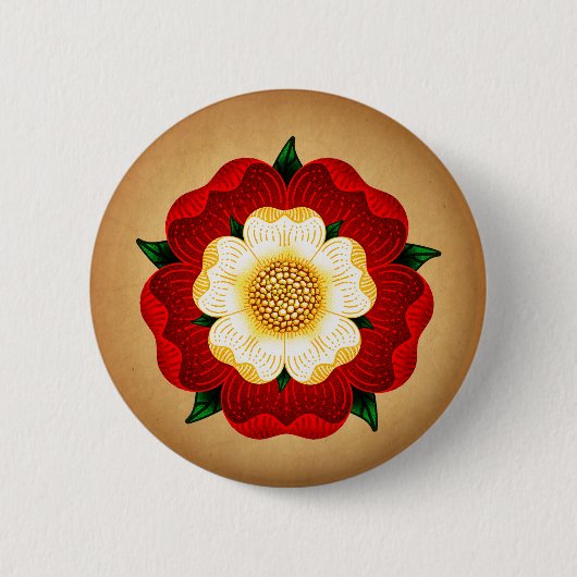 Tudor-Roos Ronde Button 5,7 Cm (Voorkant)