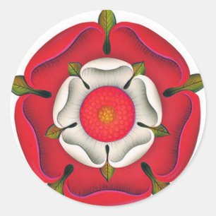 Tudor-Roos Ronde Sticker