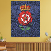 Tudor Roos Rood en Wit Canvas Afdruk (Insitu (Woonkamer))