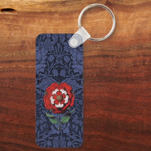 Tudor Roos Rood en Wit Sleutelhanger (Achterkant)