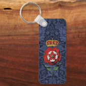 Tudor Roos Rood en Wit Sleutelhanger (Voorkant)