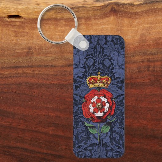 Tudor Roos Rood en Wit Sleutelhanger (Voorkant)