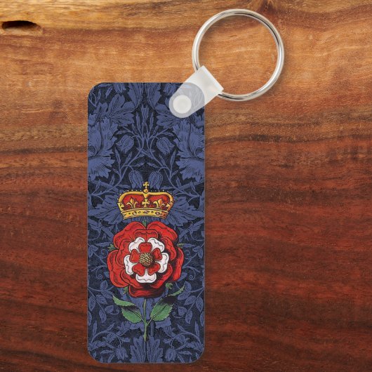 Tudor Roos Rood en Wit Sleutelhanger (Achterkant)