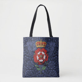 Tudor Roos Rood en Wit Tote Bag