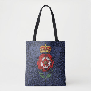 Tudor Roos Rood en Wit Tote Bag