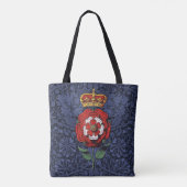 Tudor Roos Rood en Wit Tote Bag (Achterkant)