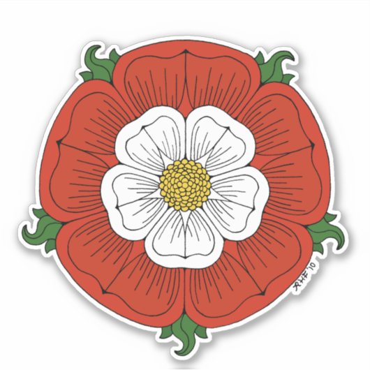 Tudor-Roos Sticker (Voorkant)
