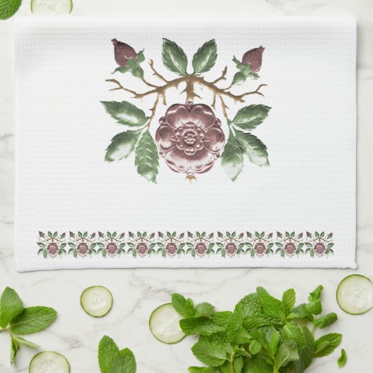 Tudor-Roos Theedoek (Gevouwen)