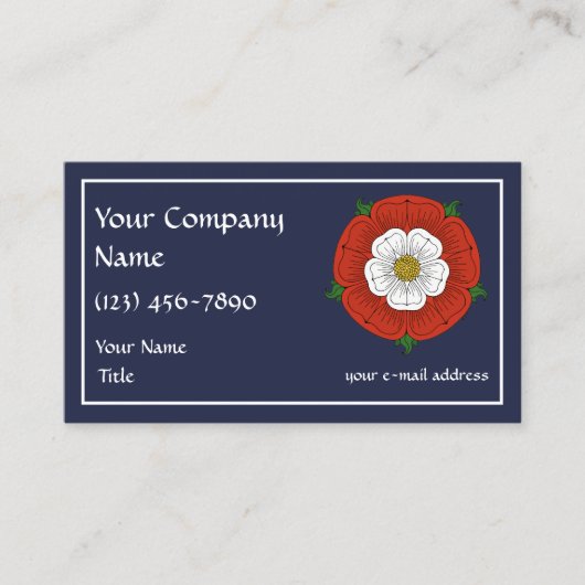 Tudor-Roos Visitekaartje (Voorkant)