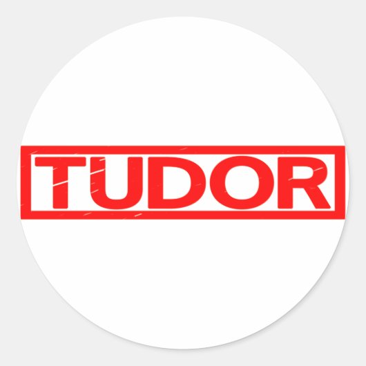 Tudor Stamp Ronde Sticker (Voorkant)