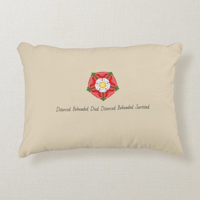 Tudor Wives met Tudor Roos Accent Pillow Accent Kussen (Voorkant)