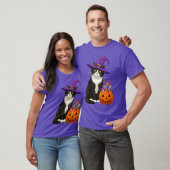 Tuedo Witch Cat Halloween Candy Basket for Men Wom T-shirt (Unisex)