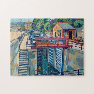 Tuel Lane Lock Sowerby Bridge Yorkshire Kanaal Kun Legpuzzel