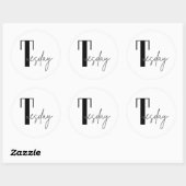 Tuesday Ronde Sticker (Vel)