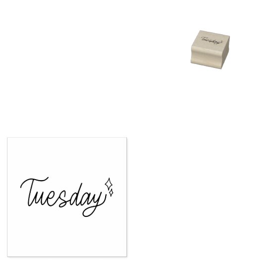 Tuesday Weekday Journal Design Rubberstempel (Gestempeld)