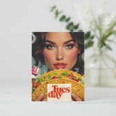 Tuesday Woman With a Taco Briefkaart (Staand voorkant)