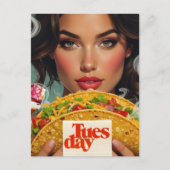 Tuesday Woman With a Taco Briefkaart (Voorkant)
