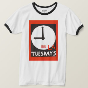 Tuesdays LA Ringer T-shirts in ALLE maten 