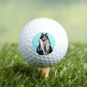 Tuexdo cat Cats Black White Waterverf Vader vader Golfballen (Insitu Shirt)