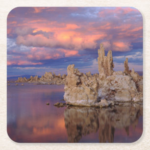 Tufa-formaties op Mono Lake Kartonnen Onderzetters