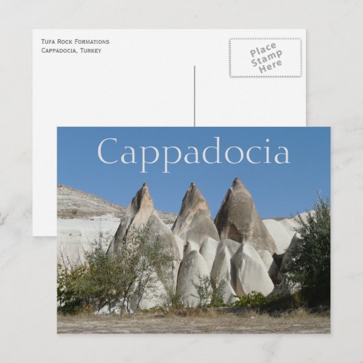 Tufa Rock Formations, Cappadocia, Turkije Briefkaart (Voorkant / Achterkant)