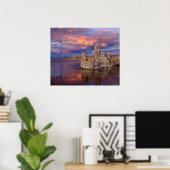 Tufafformaties op Mono Lake Poster (Thuiskantoor)