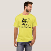 Tuff Kat houdt van Twitter T-shirt (Voorkant volledig)