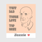 Tuff papa, stoere liefde, top weg sticker (Vel)