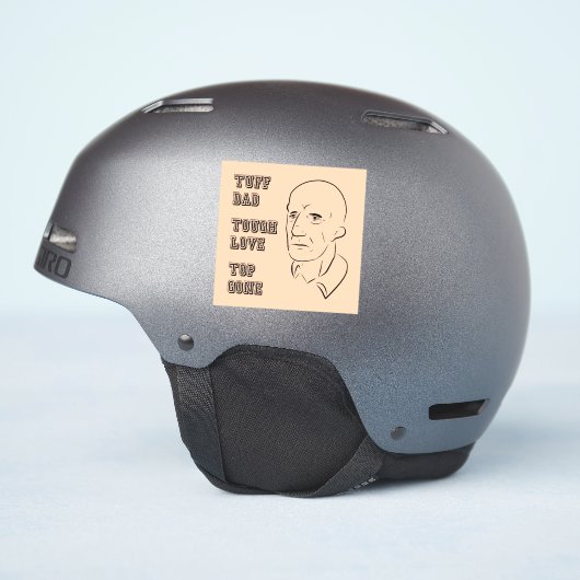 Tuff papa, stoere liefde, top weg sticker (Helm Zijkant)