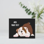 Tuff Pup Playful Bulldog Puppy Briefkaart (Staand voorkant)