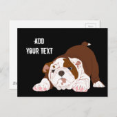 Tuff Pup Playful Bulldog Puppy Briefkaart (Voorkant / Achterkant)