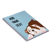 Tuff Pup Playful Bulldog Puppy Notitieboek (Rechterzijde)