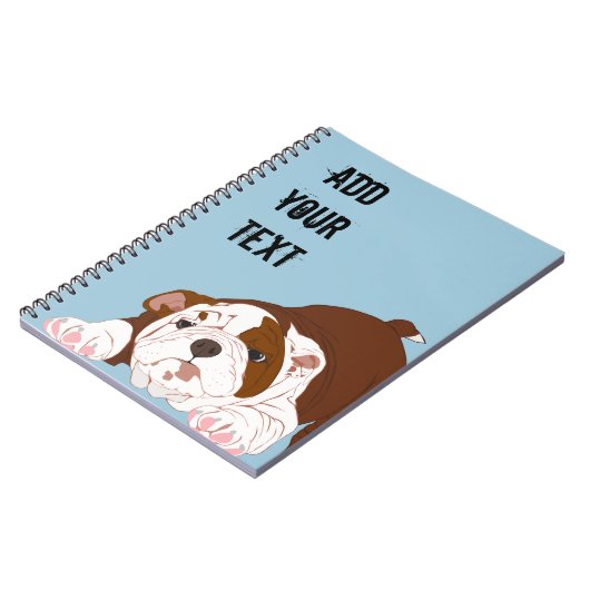 Tuff Pup Playful Bulldog Puppy Notitieboek (Linkerzijde)