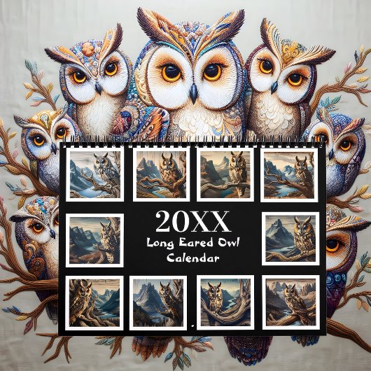 Tuffed Majesty Jaar met de Long-Eared Owl 20XX Kalender