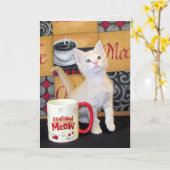 Tuffy McDuff's Mocha Dream Cat Birthday Kaart (Gele Bloem)