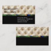 Tuft Silk Padding | Black | paukpatroon Visitekaartje (Voorkant / Achterkant)