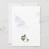 Tufted Bird op Berry Branch Holiday Bewegende Anno Kaart (Achterkant)