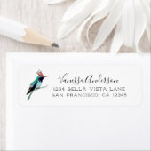 Tufted Coquette Hummingbird Return Address Label (Insitu)