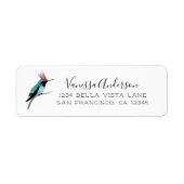 Tufted Coquette Hummingbird Return Address Label (Voorkant)