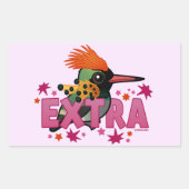 Tufted Coquette is *EXTRA* Rechthoekige Sticker (Voorkant)