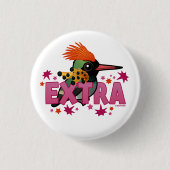Tufted Coquette is *EXTRA* Ronde Button 3,2 Cm (Voorkant)