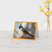 Tufted Mees Notecard Kaart (Gele Bloem)