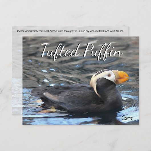 Tufted Puffin - Briefkaart (Voorkant / Achterkant)
