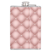 Tufted Sparkly Diamonds Blush Pink Monogram Heupfles (Achterkant)