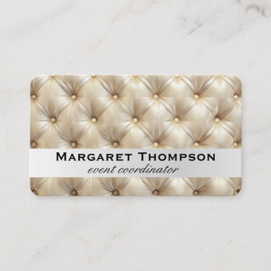 Tufted stof kussen achtergrond | stoffering visitekaartje (Voorkant)