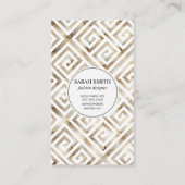 Tufted Stof Kussen / Goud Metallic Visitekaartje (Voorkant)