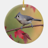 Tufted Titmice Keramisch Ornament (Achterkant)